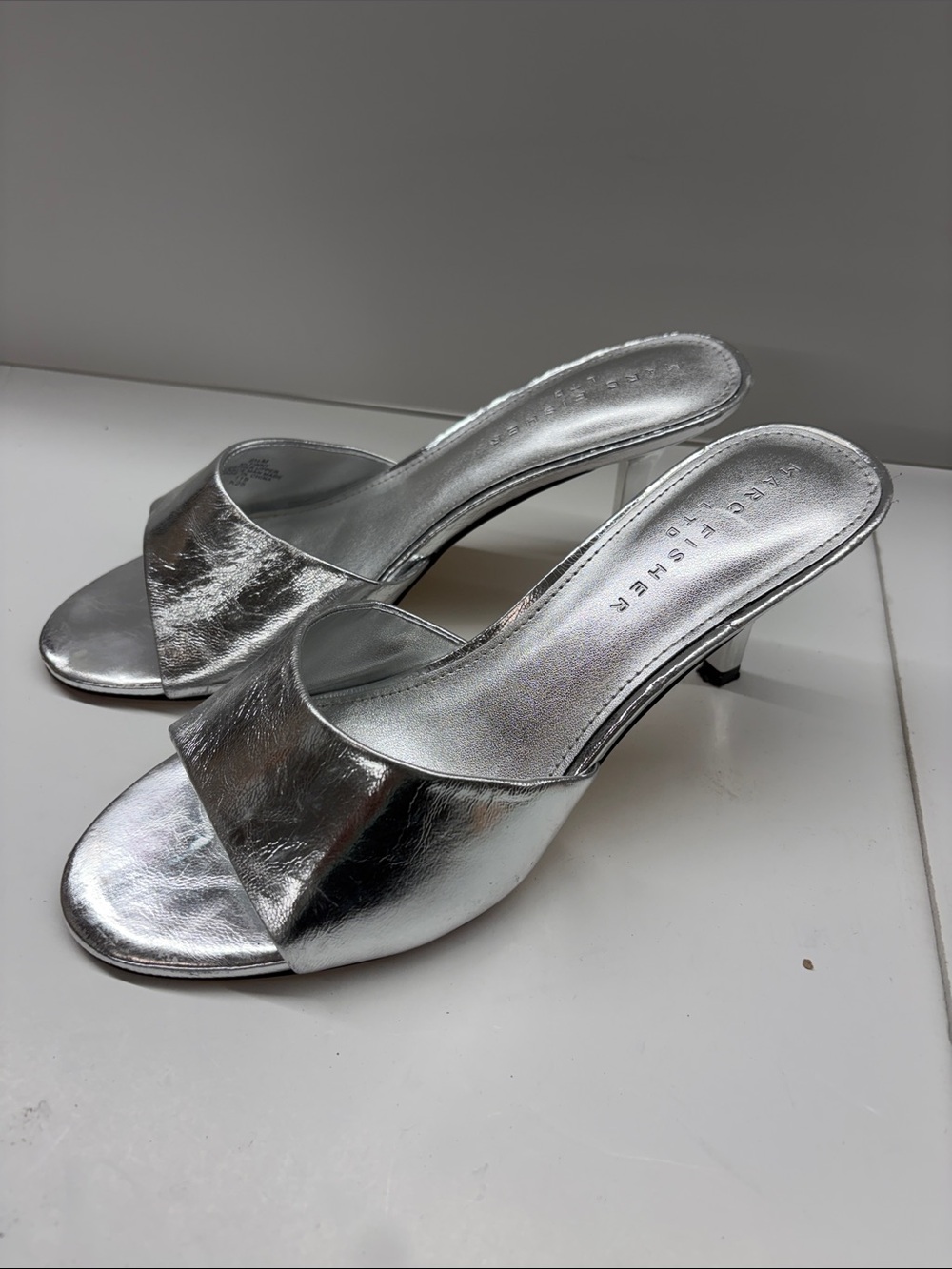 Used Marc Fisher LTD Women's Finny Slip-On Stiletto Sandals Women’s Size 8.5